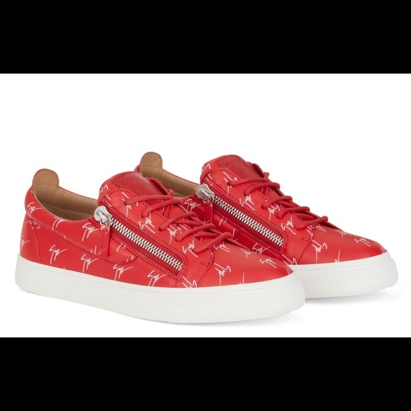 giuseppe zanotti BNIB red logo lowtops - Picture 8 of 12